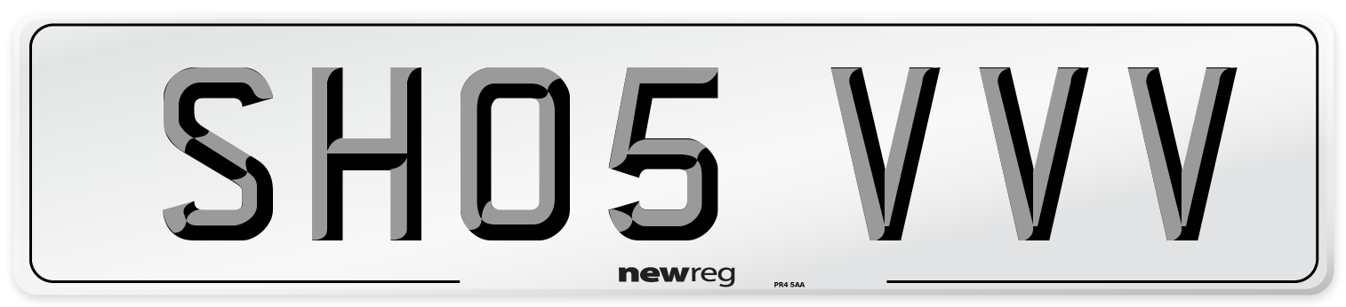 SH05 VVV Number Plate from New Reg